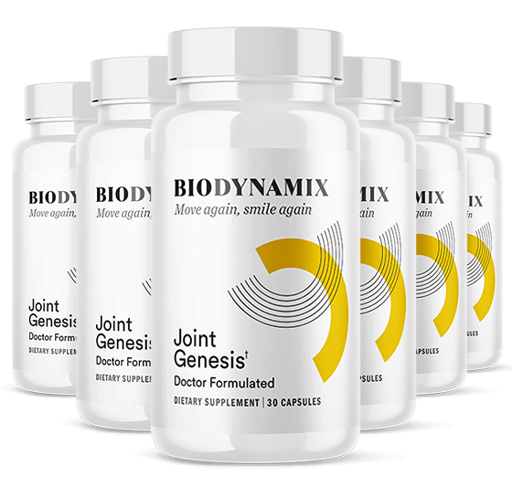 Joint Genesis Doctor Formulated dietary supplement bundle of 6 bottles for joint health